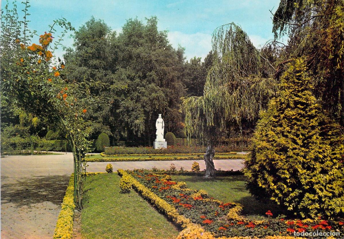 Postales: Postal de Gij&oacute;n, Jardines del Parque de Isabel la Cat&oacute;lica