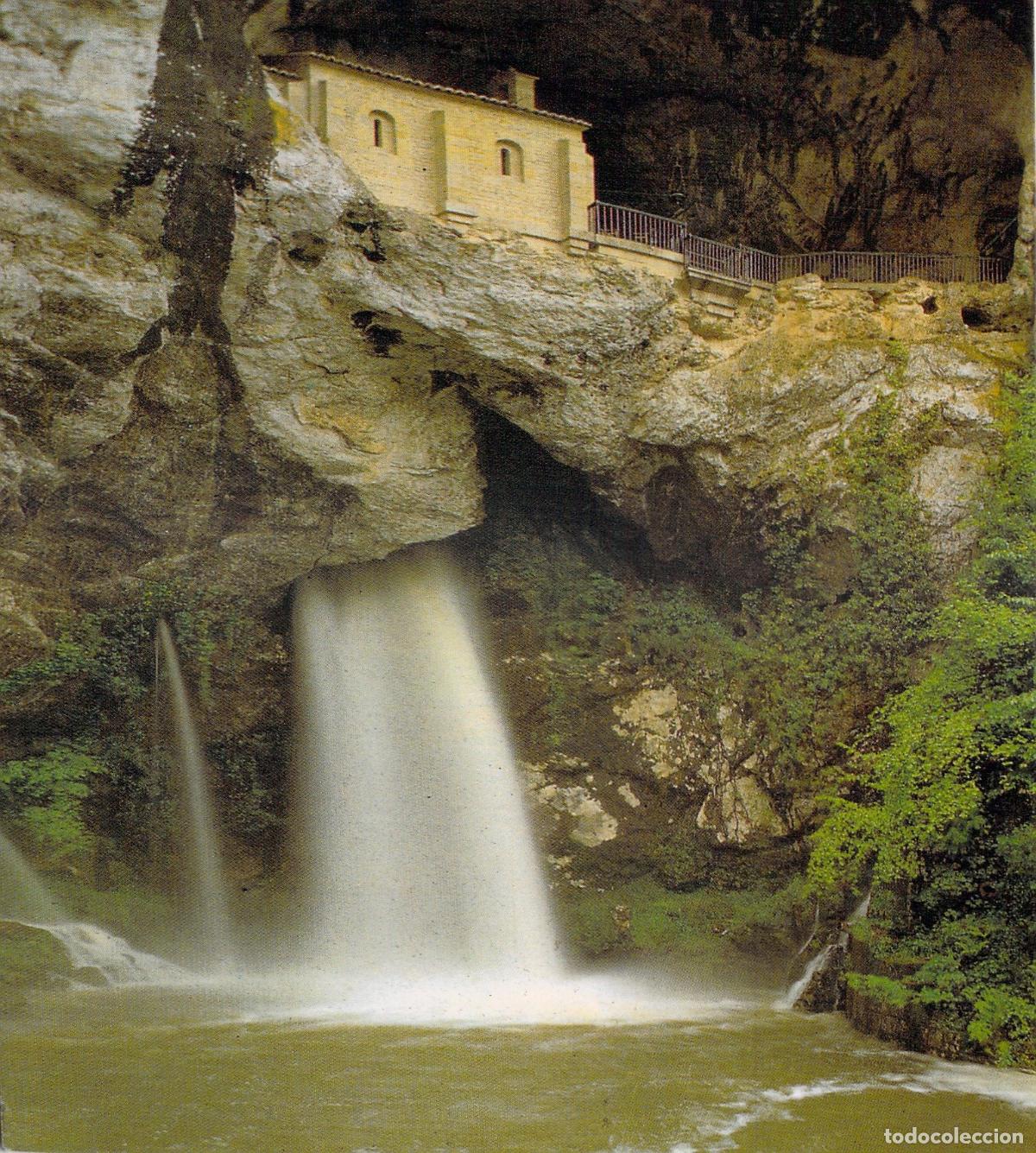 Postales: Postal Cueva y Cascada de Covadonga Asturias