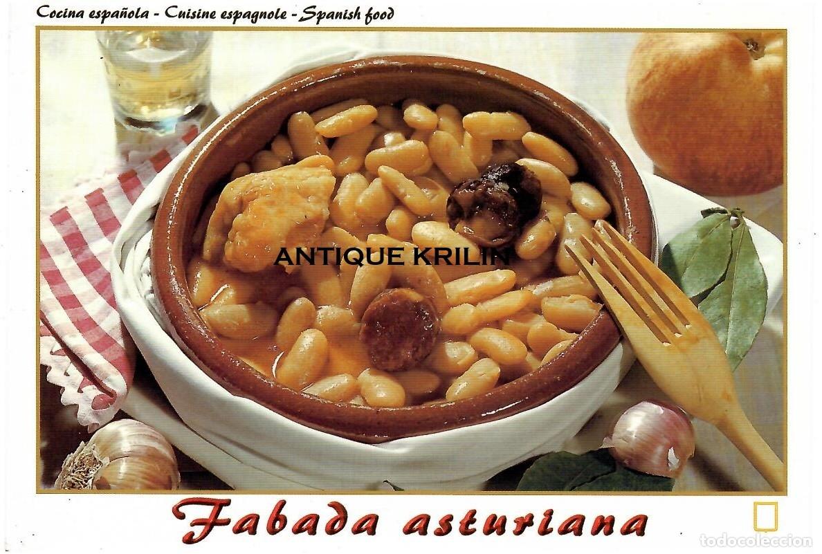 Postales: COCINA ESPA&Ntilde;OLA / FABADA ASTURIANA / EXCL. MORO N&ordm; 518 / SIN FRANQUEAR