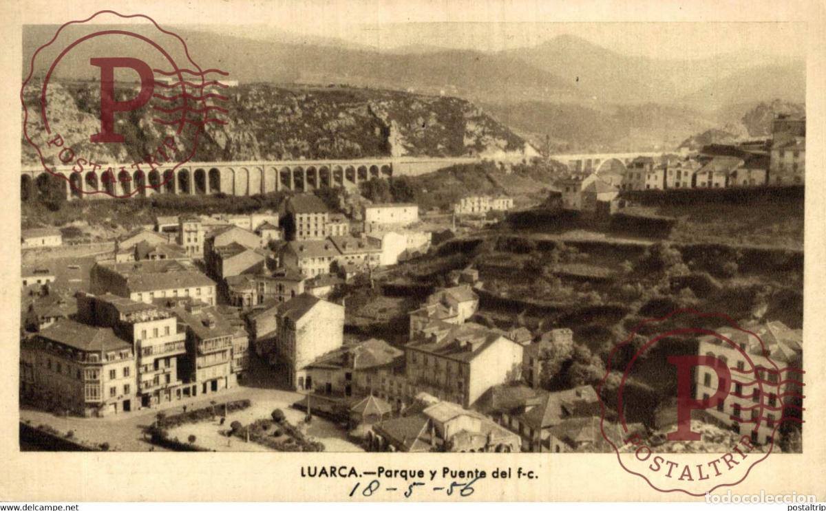 Postkarten: Luarca Parque y Puente del F-C ASTURIAS ESPA&Ntilde;A