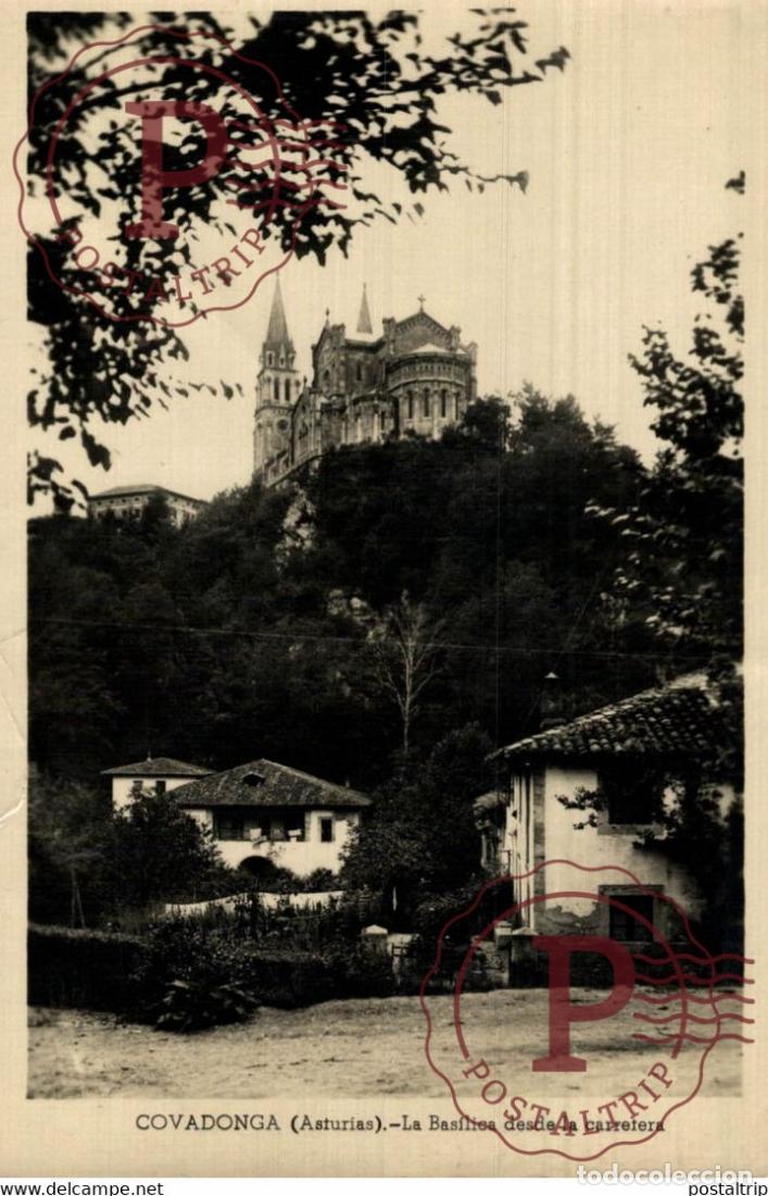 Cartes Postales: Covadonga Asturias La Bas&iacute;lica desde la carretera ASTURIAS ESPA&Ntilde;A