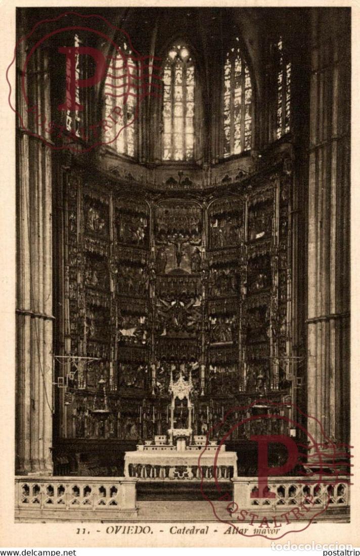 Postales: Oviedo Catedral Altar mayor ASTURIAS ESPA&Ntilde;A