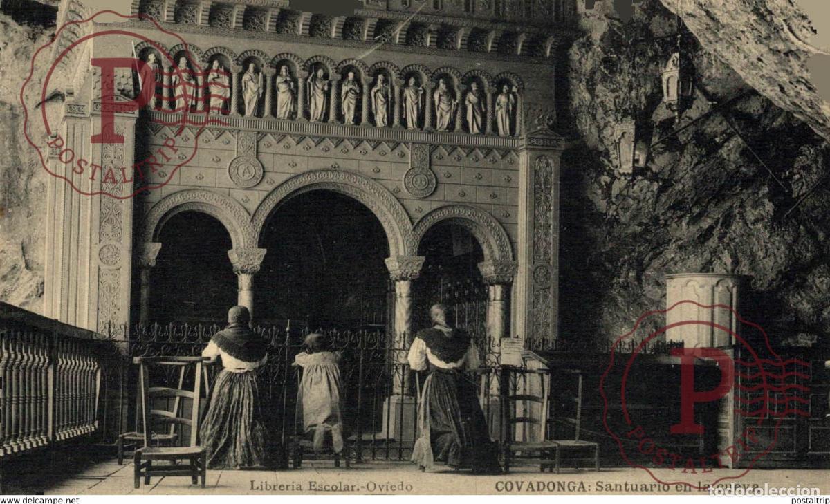Postales: Covadonga Santuario en la cueva ASTURIAS ESPA&Ntilde;A