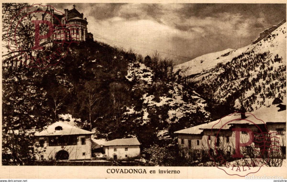 Postales: Covadonga en Invierno ASTURIAS ESPA&Ntilde;A