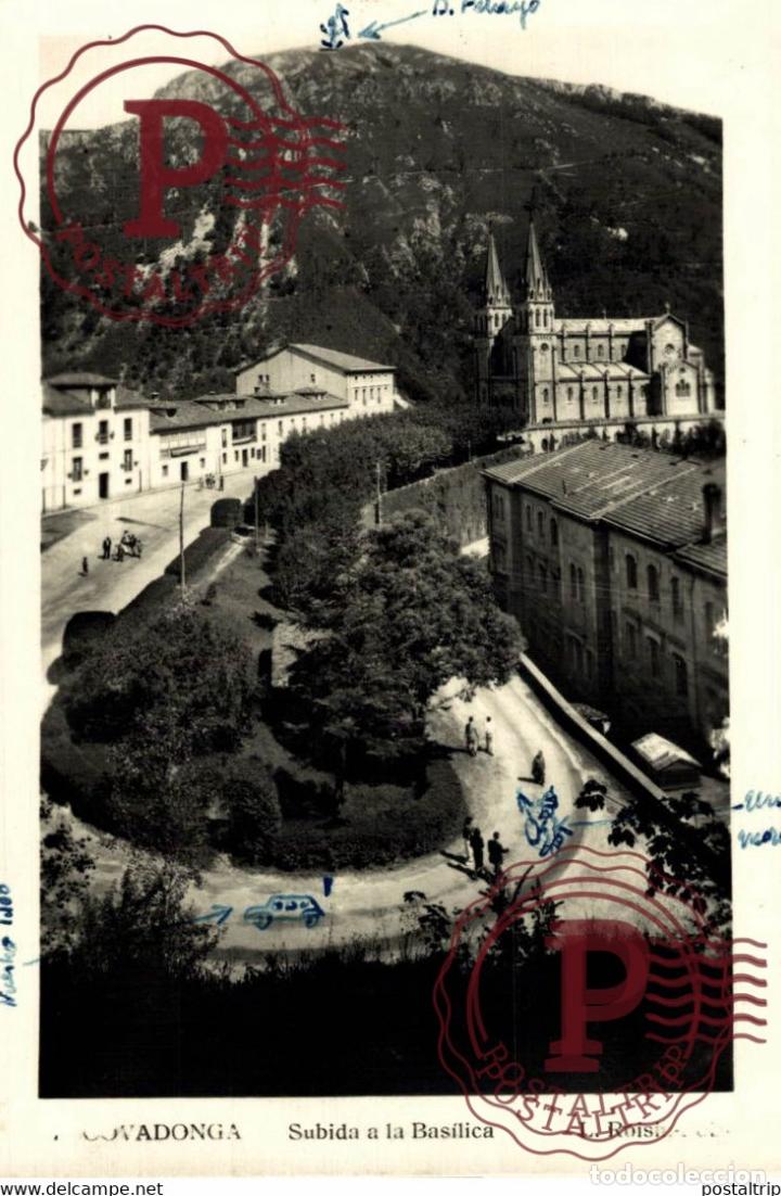 Postales: ASTURIAS. COVADONGA. SUBIDA A LA BASILICA.
