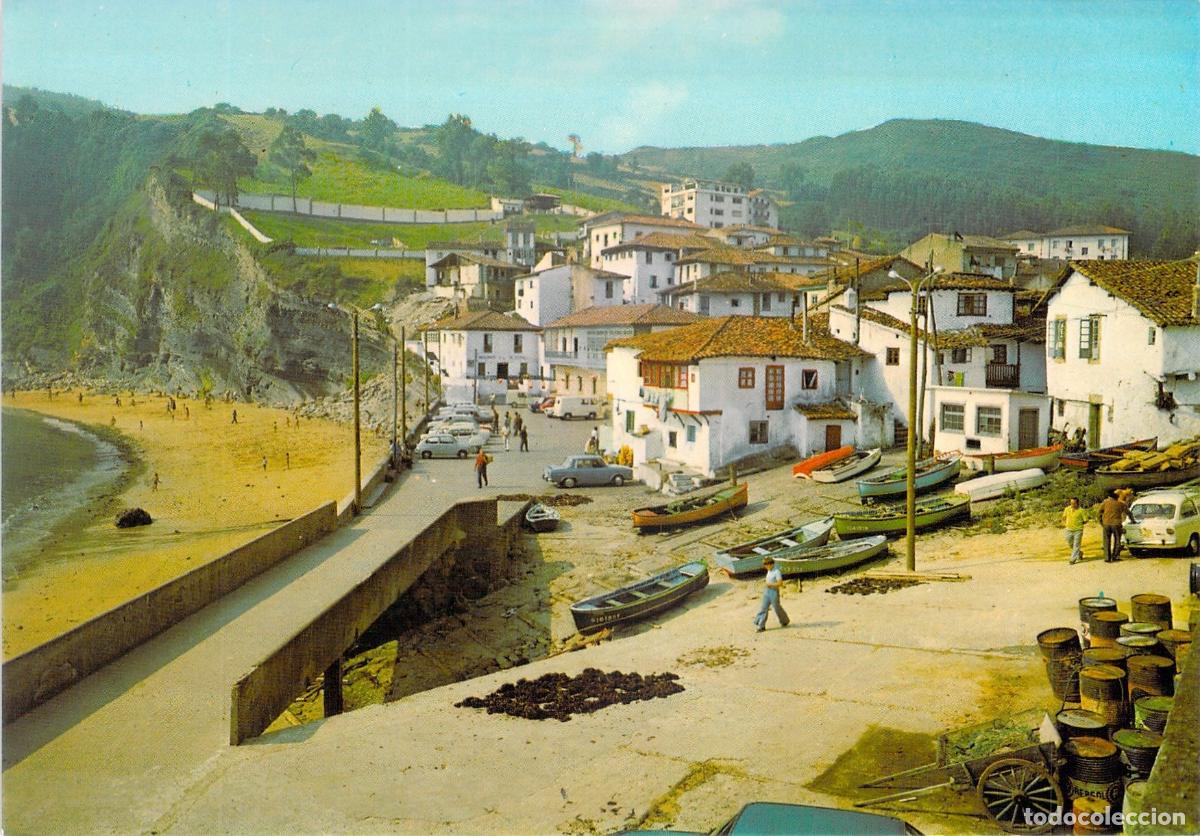 Postales: Postal de Tazones, Villaviciosa - Vista parcial de la costa y el pueblo