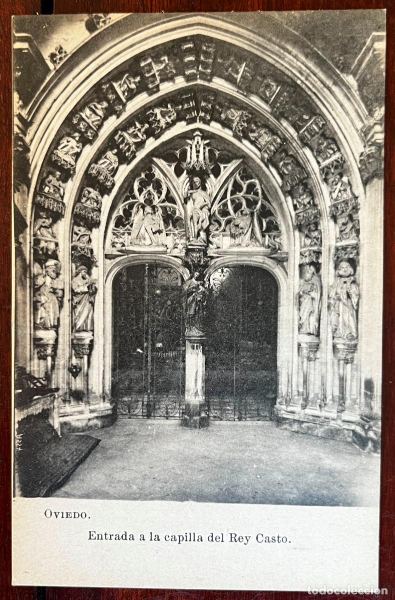 Cartoline: OVIEDO, ENTRADA A LA CAPILLA DEL REY CASTO, LACOSTE, COLECCION ESPA&Ntilde;A MONUMENTAL E HISTORICA SERIE I