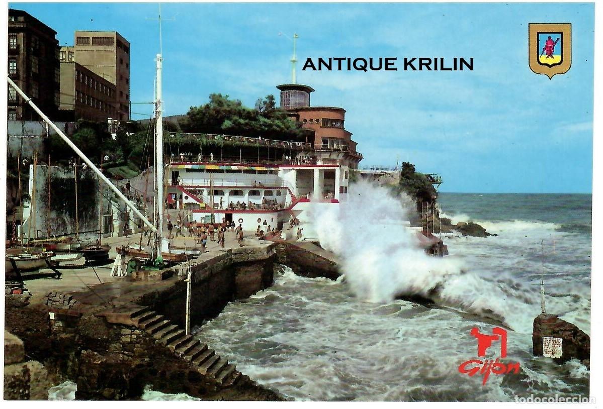 Postales: GIJON N&ordm; 5 CLUB DE REGATAS / ESCUDO DE ORO - EXCL. MORO / SIN FRANQUEAR