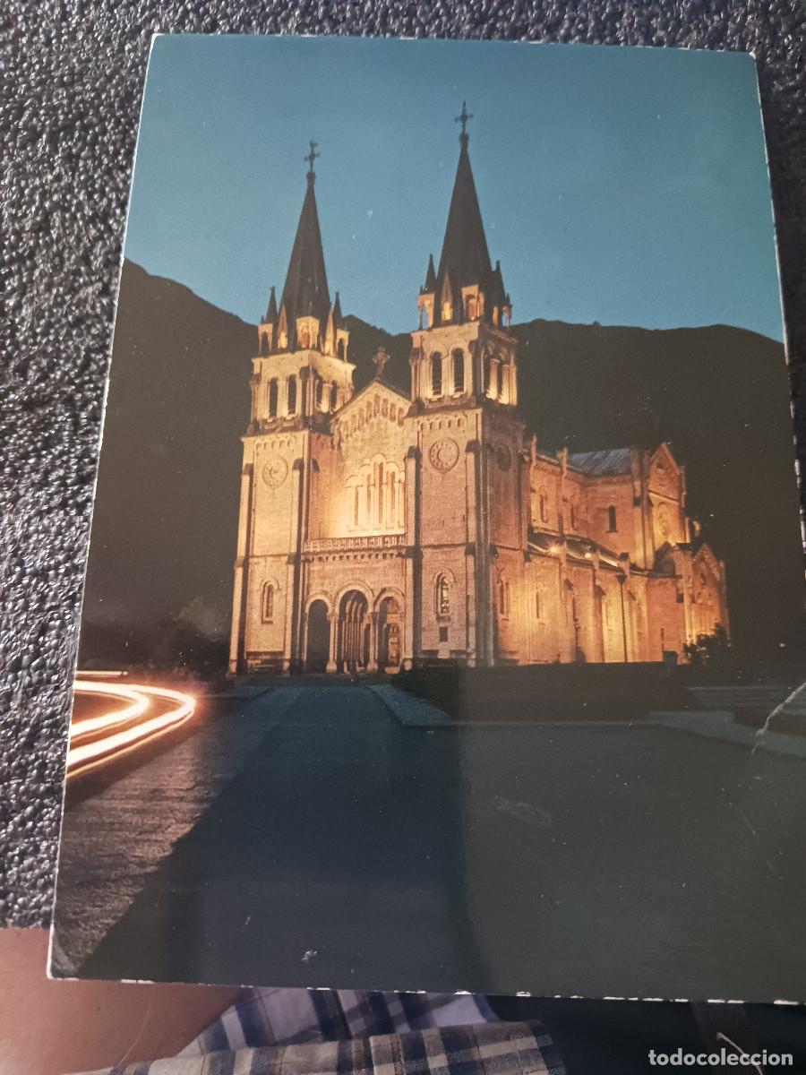 Postales: 409 covadonga, la basilica, nocturna, ed. alce, circulada