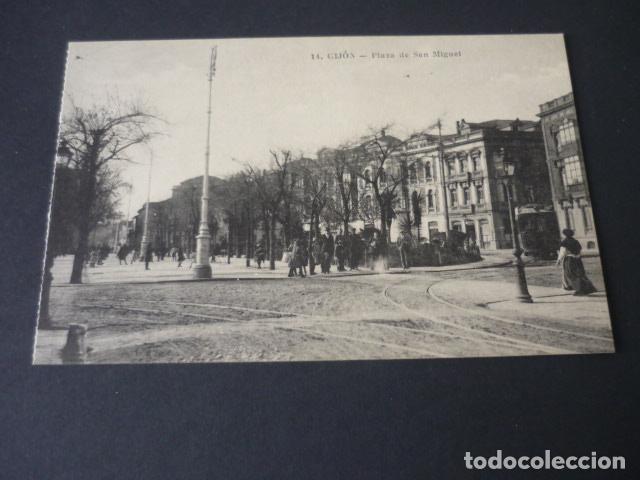 Postales: GIJON ASTURIAS PLAZA DE SAN MIGUEL