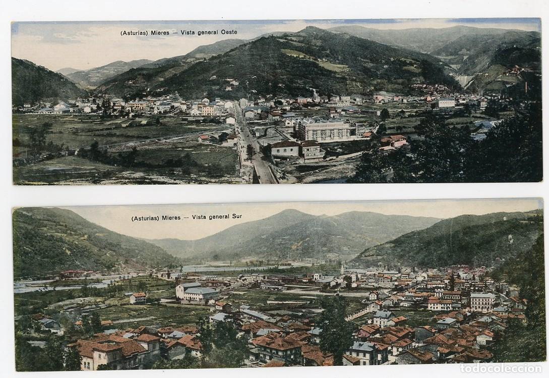 Postales: MIERES. VISTA GENERAL. DOS POSTALES. ORIGINALES