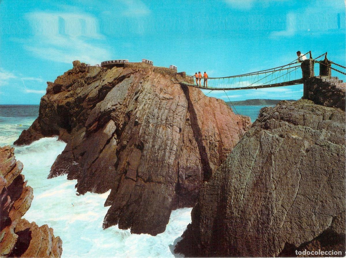 Postales: Postal de Salinas, Asturias - El Puente Colgante