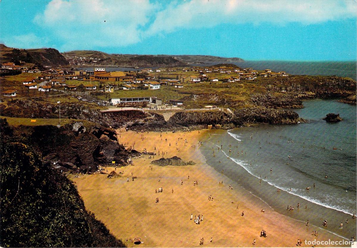 Postales: Postal de la Playa de Carranques en Perlora, Asturias