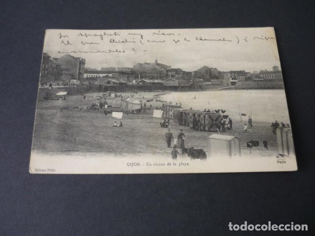Postales: GIJON ASTURIAS UN RINC&Oacute;N DE LA PLAYA ED. PRIDA