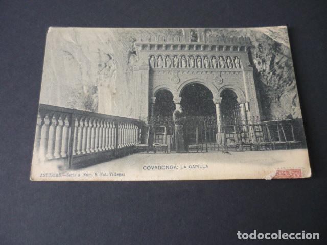 Postales: COVADONGA ASTURIAS LA CAPILLA COL, ASTURIAS SERIE A N&ordm; 9 HAUSER Y MENET SIN DIVIDIR
