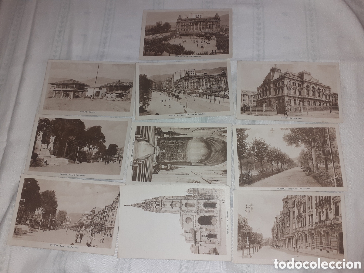 Postales: LOTE DE 10 POSTALES ANTIGUAS ORIGINALES. OVIEDO. ASTURIAS. SIN USAR.