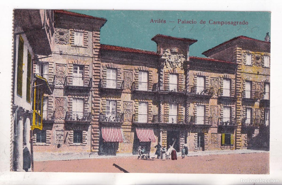 Postales: POSTAL. AVIL&Eacute;S. PALACIO DE CAMPOSAGRADO. ASTURIAS. CIRCULADA EN 1926