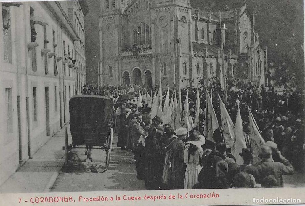 Postales: COVADONGA (ASTURIAS) - Procesi&oacute;n a la Cueva - Fototipia Thomas, Barcelona