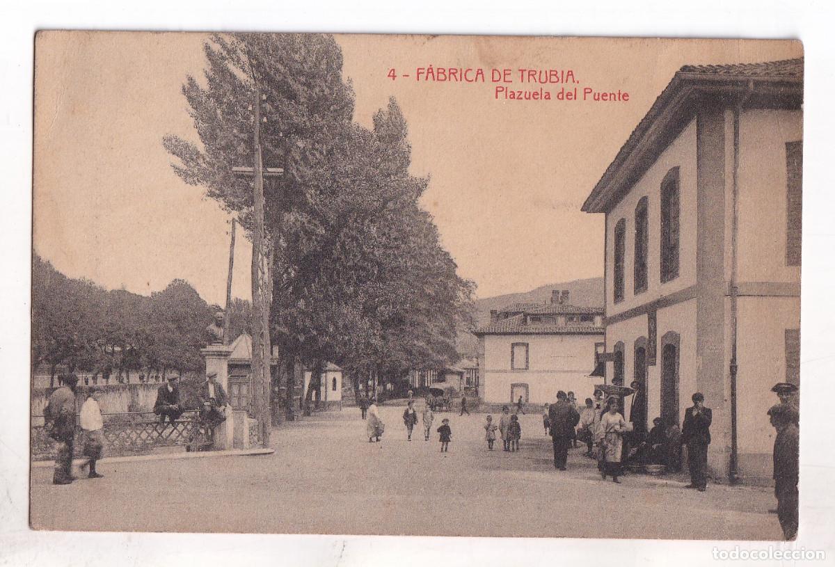 Postales: POSTAL. 4. F&Aacute;BRICA DE TRUBIA. PLAZUELA DEL PUENTE. ASTURIAS. 1916