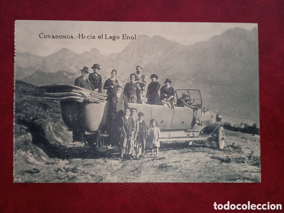 Postales: COVADONGA (ASTURIAS) - HACIA EL LAGO ENOL - GRAN HOTEL PELAYO