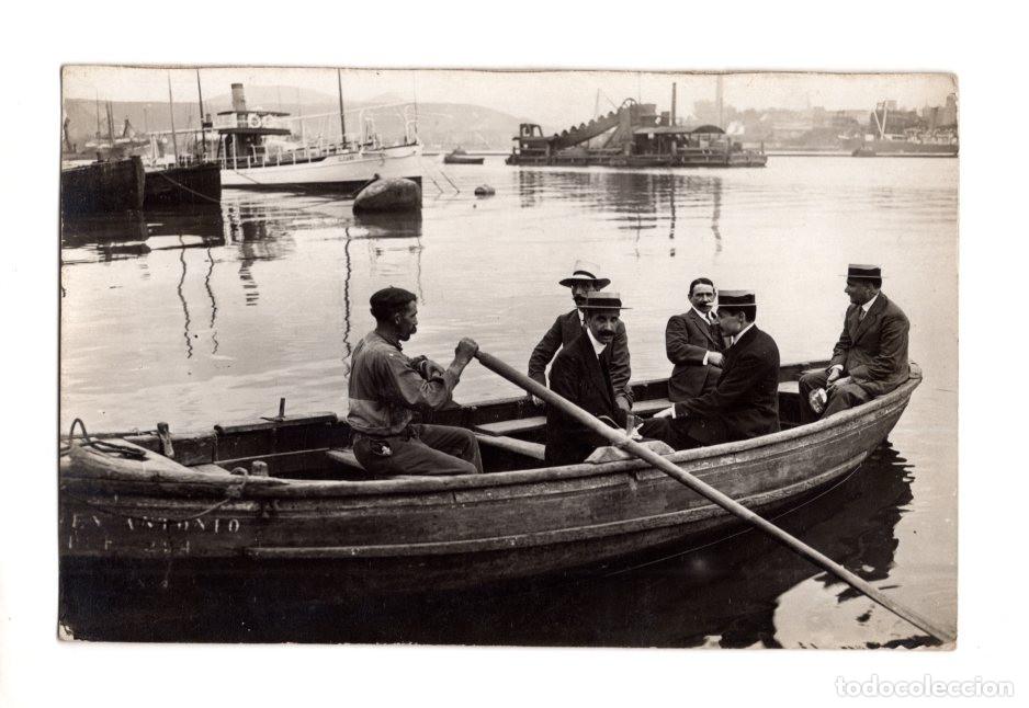 Postales: DRAGA DE ROSARIO TRABAJANDO EN UN ENTORNO PORTUARIO ASTURIANO, R&Iacute;A DE AVIL&Eacute;S. MINER&Iacute;A.