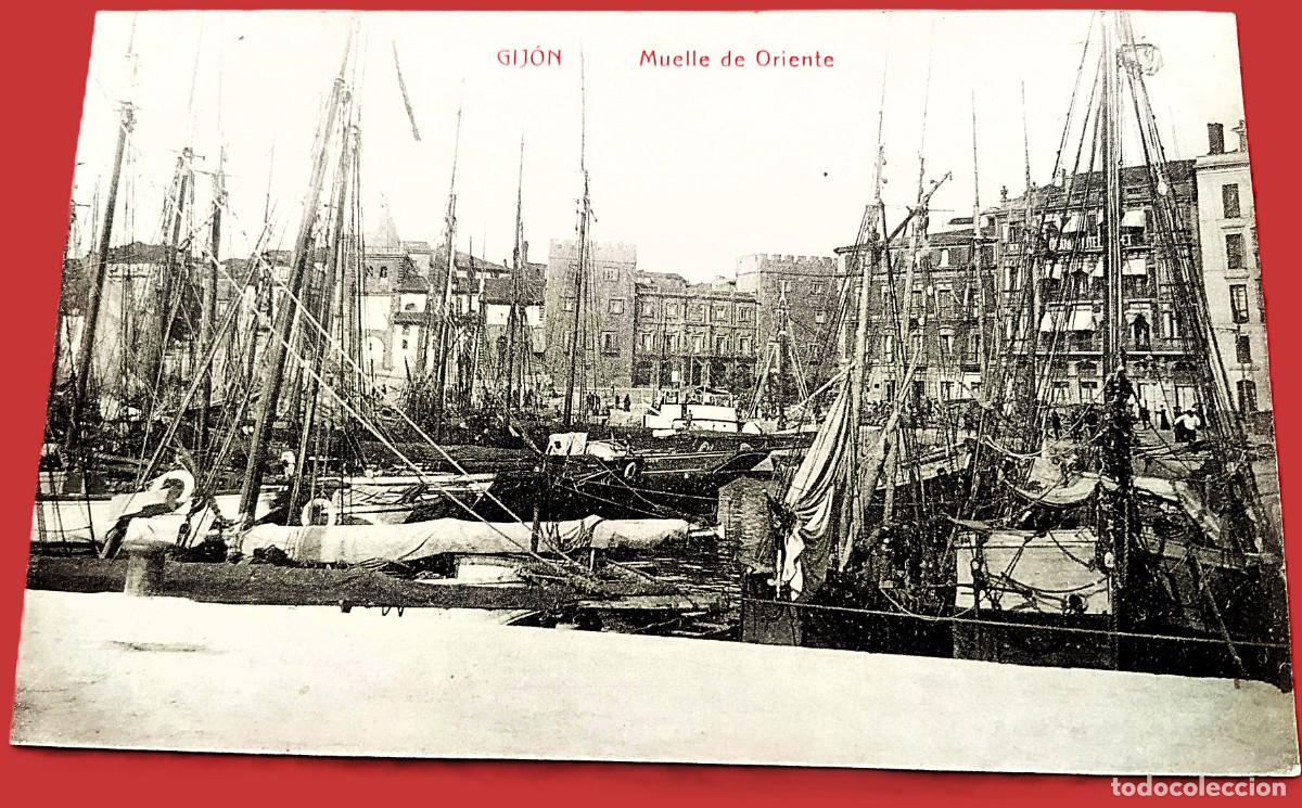 Postales: Gij&oacute;n. Muelle de Oriente. - Foto 1