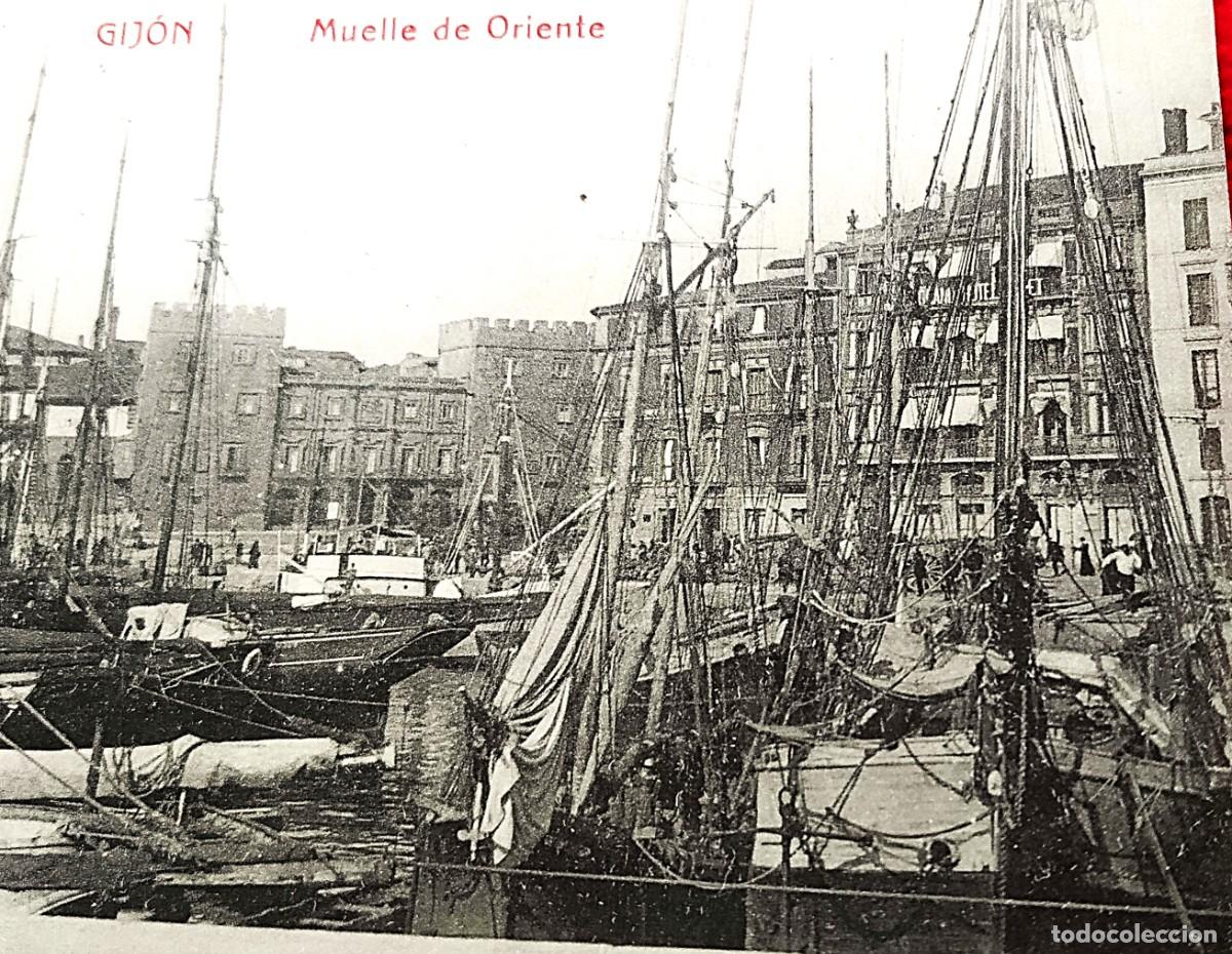 Postales: Gij&oacute;n. Muelle de Oriente. - Foto 3