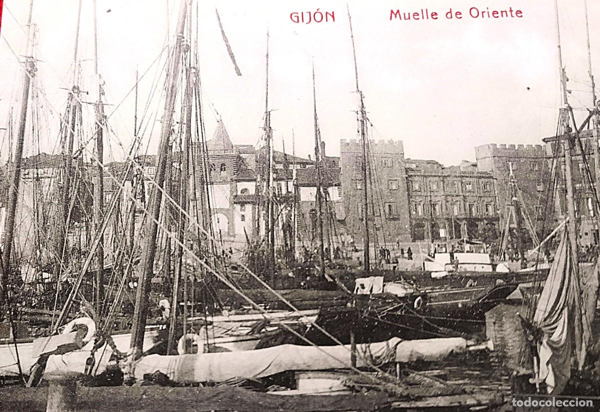 Postales: Gij&oacute;n. Muelle de Oriente. - Foto 4