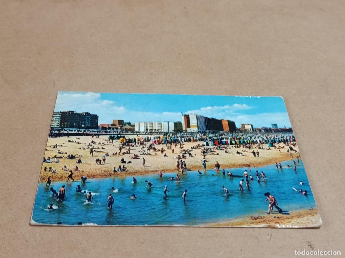 Postales: ASTURIAS - POSTAL GIJ&Oacute;N - PLAYA MIAMI Y R&Iacute;O PILES