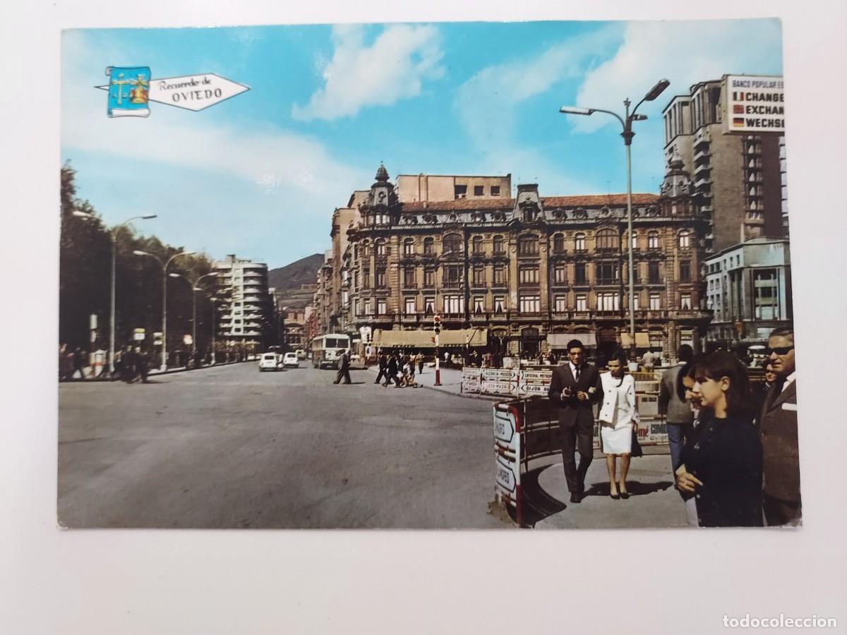 Postales: POSTAL OVIEDO CALLE DE URIA. 1966. SIN CIRCULAR. ANIMADA