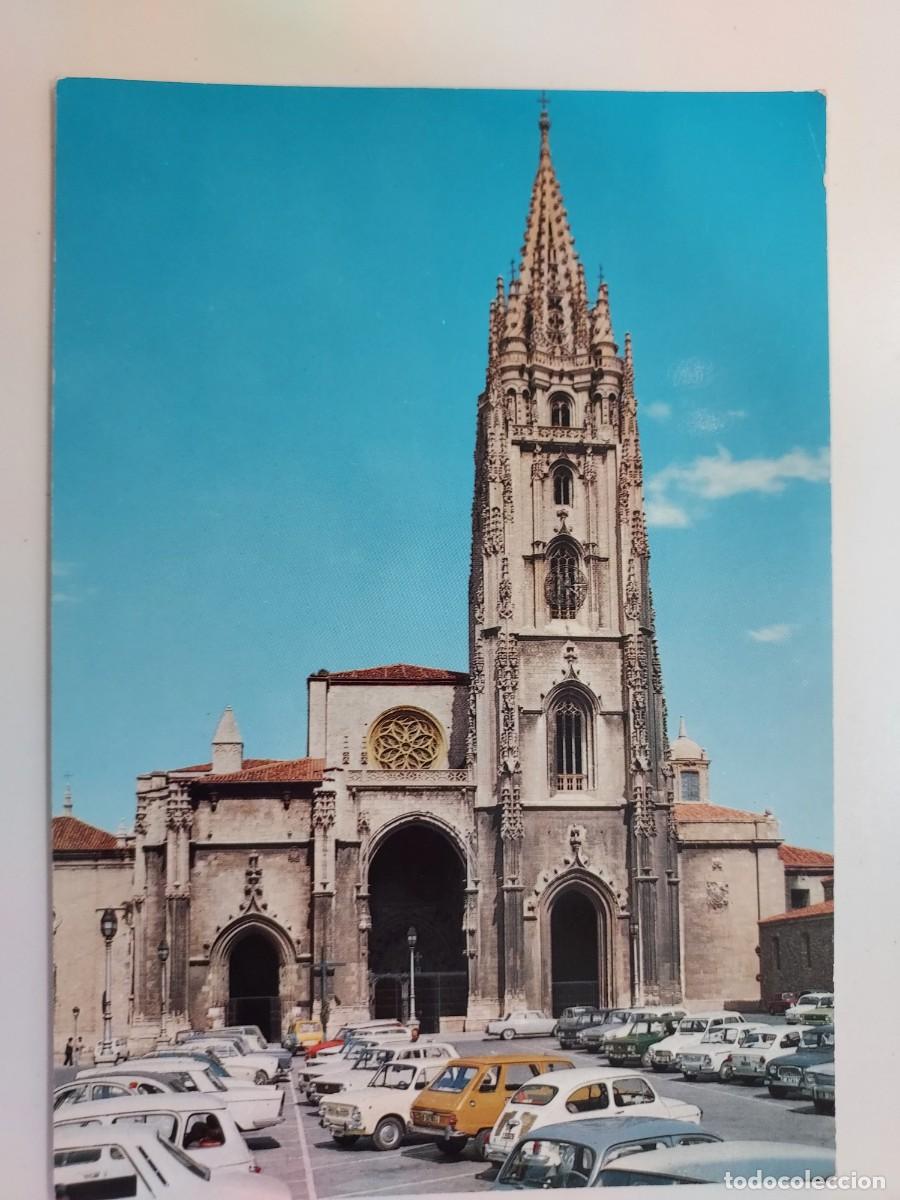 Postales: POSTAL OVIEDO CATEDRAL. 1972. SIN CIRCULAR. COCHES