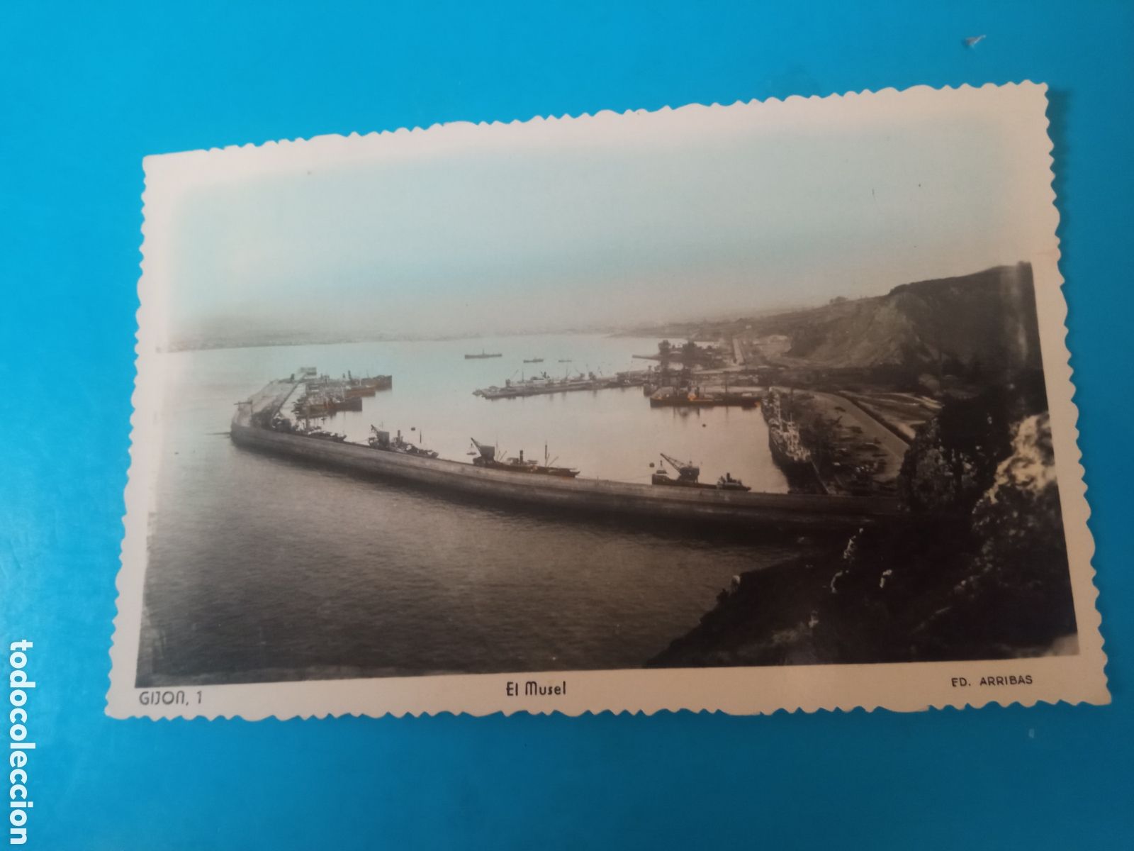 Postales: Antigua postal fotogr&aacute;fica, Jijon, El Musel, Ediciones Arribas