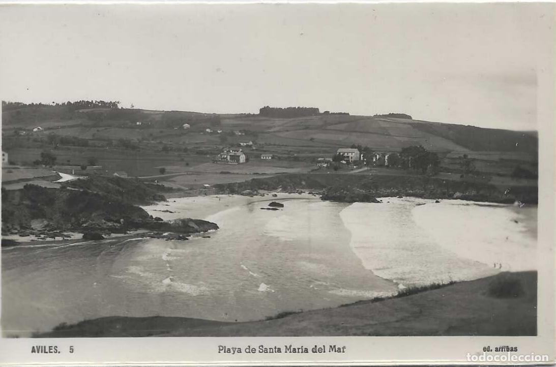 Postales: AVILES (ASTURIAS) - PLAYA DE SANTA MARIA DEL MAR