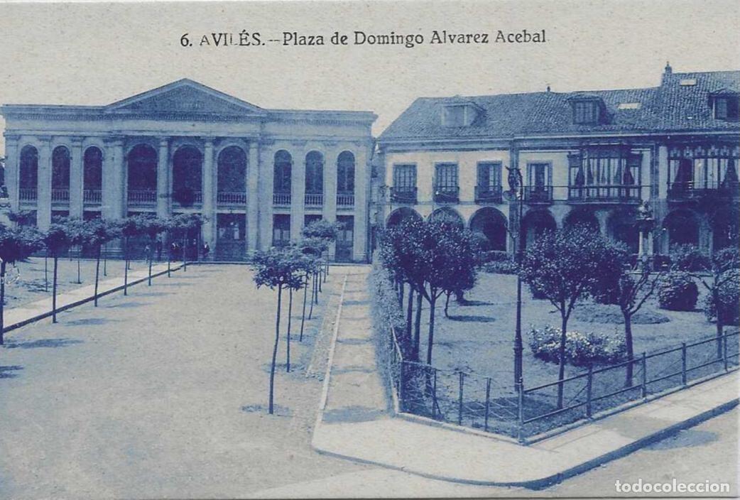 Postales: AVILES (ASTURIAS) - PLAZA DE DOMINGO ALVAREZ ACEBAL - LIBRERIA LA ESPERANZA