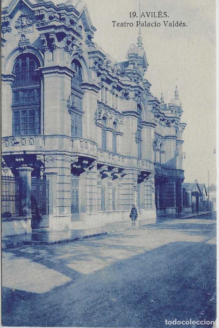 Postales: AVILES (ASTURIAS) - TEATRO PALACIO VALDES - LIBRERA LA ESPERANZA