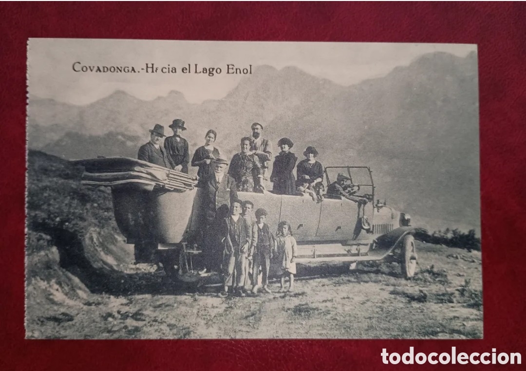 Postales: COVADONGA (ASTURIAS) - HACIA EL LAGO ENOL - GRAN HOTEL PELAYO