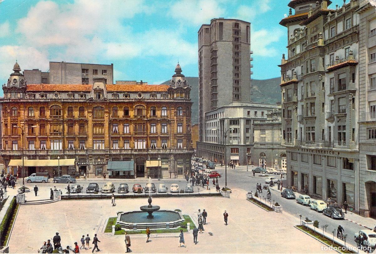 Postales: Postal de la Plaza del Generalisimo en Oviedo