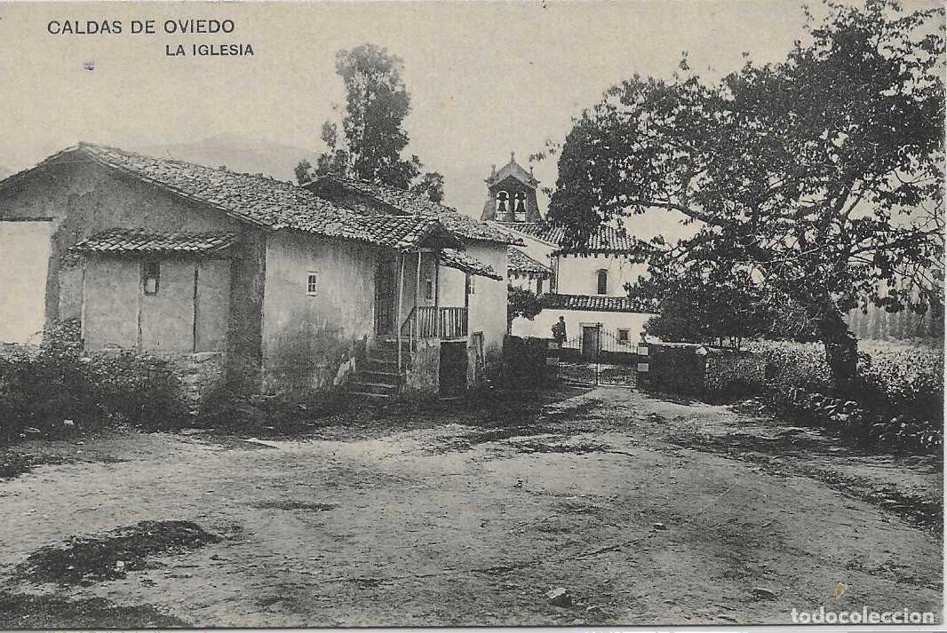 Postales: CALDAS DE OVIEDO (ASTURIAS) -LA IGLESIA - SIN EDITOR