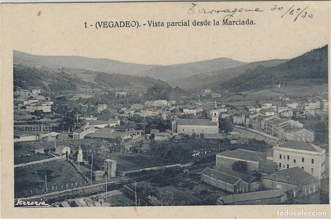 Postales: VEGADEO (ASTURIAS) -VISTA PARCIAL DESDE LA MARCIADA - FOTO Y EDICION GONZALO FERREIRA