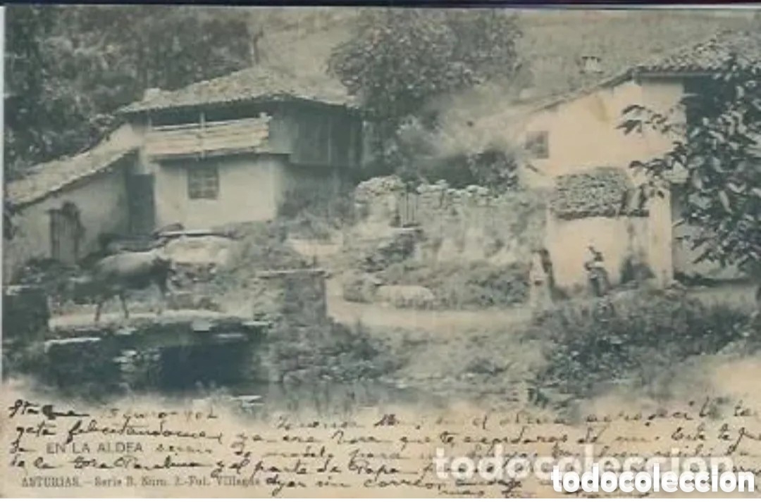 Postales: ASTURIAS - EN LA ALDEA - FOT. VILLEGAS