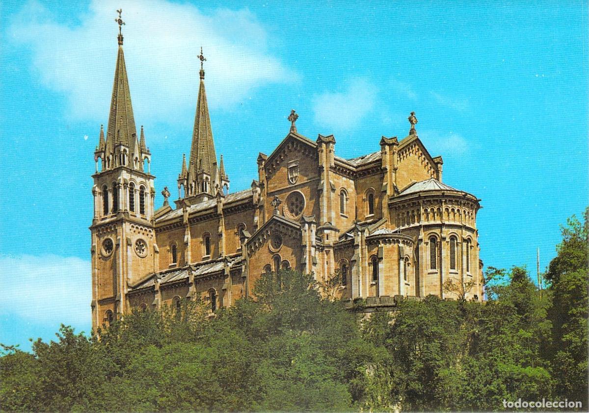 Postales: Postal de la Bas&iacute;lica de Covadonga en Asturias