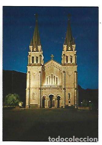 Postales: LA BASILICA, NOCTURNA.- COVADONGA