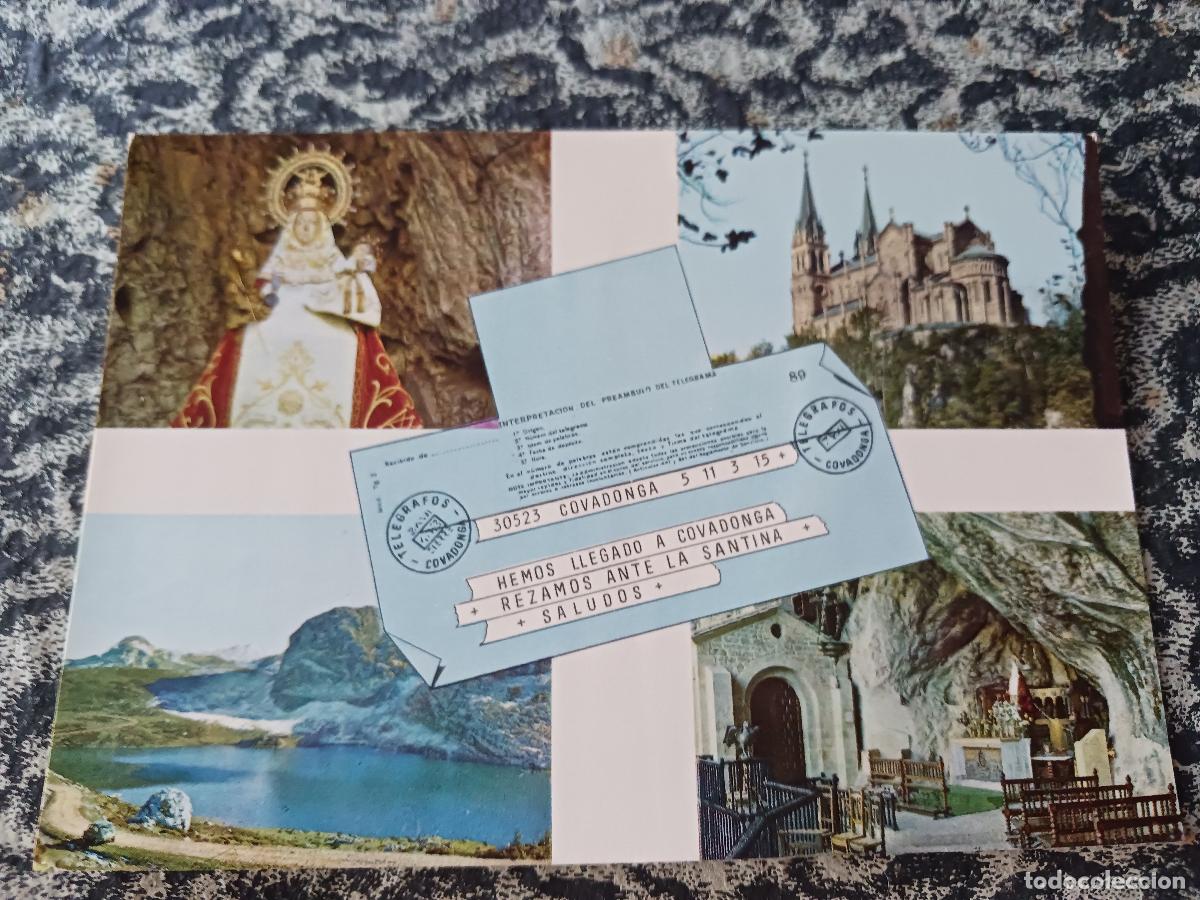 Postales: 55 covadonga, telegrama, ed. alarde
