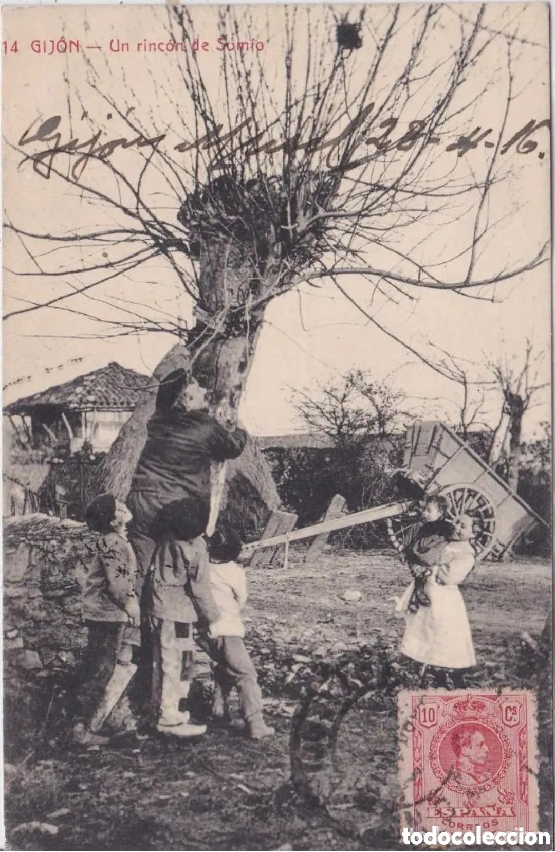 Postales: GIJ&Oacute;N (ASTURIAS) - UN RINC&Oacute;N DE SUMIO - EDICIONES S. RODERO