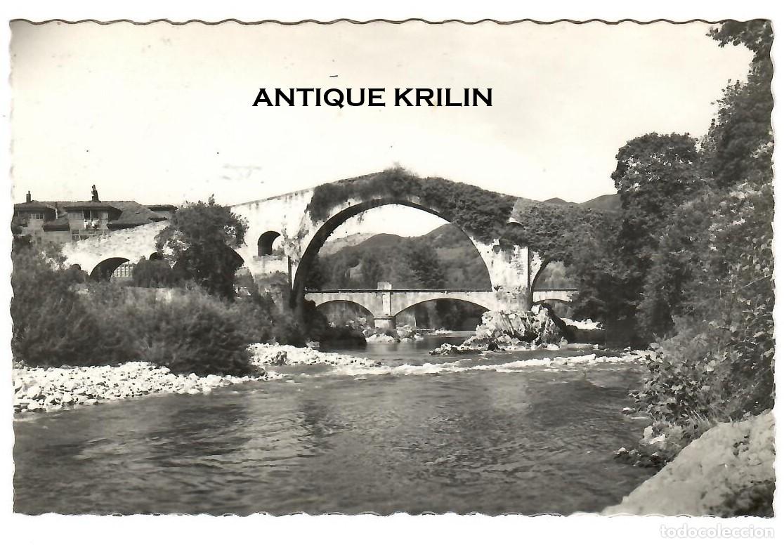 Postales: CANGA DE ONIS N&ordm; 7 PUENTE ROMANO / GARCIA GARRABELLA / FRANQUEADA