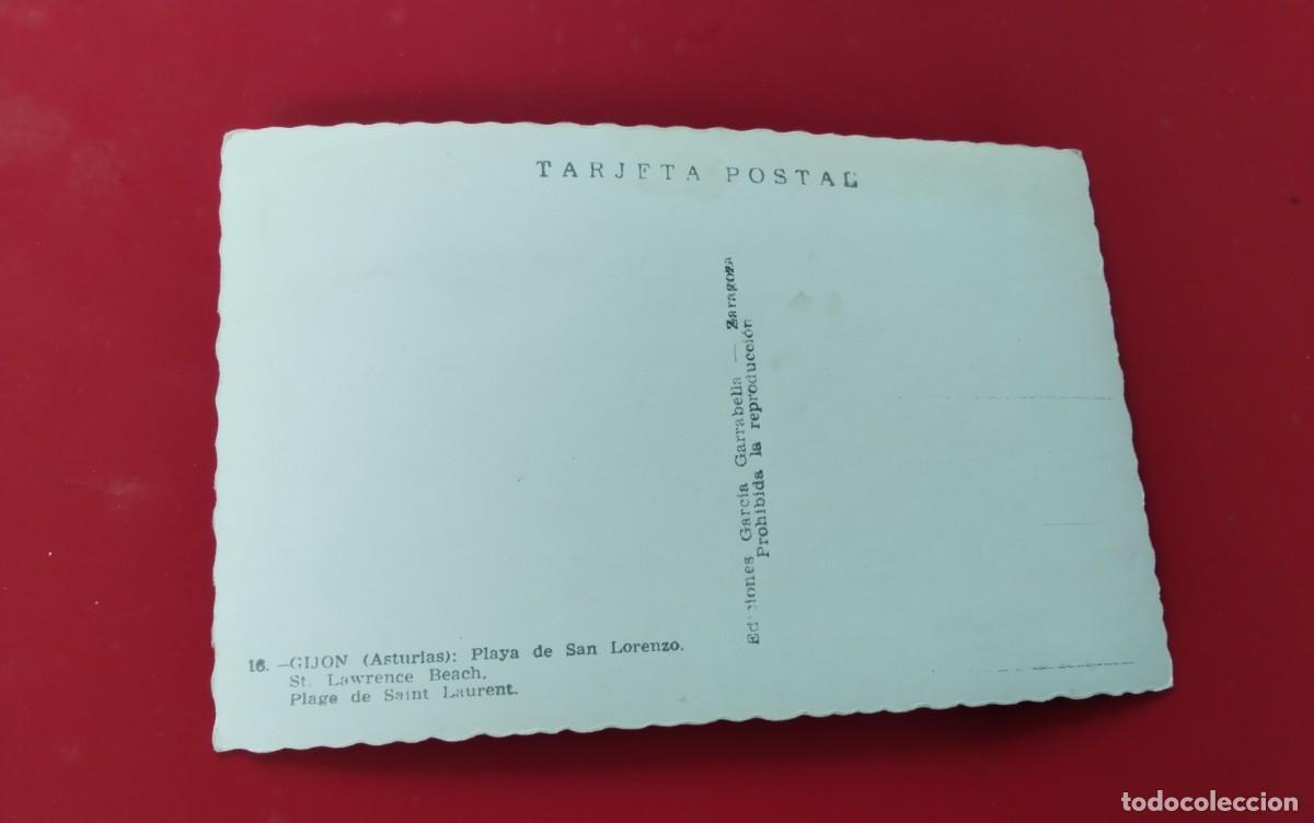 Postales: GIJON , POSTAL ANTIGUA , BLANCO Y NEGRO - Foto 3