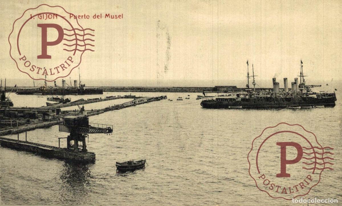 Postales: ASTURIAS GIJON. PUERTO DEL MUSEL