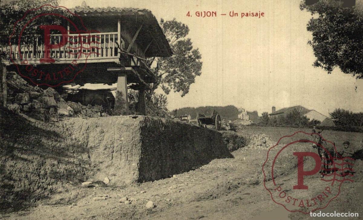Postales: ASTURIAS GIJON. UN PAISAJE