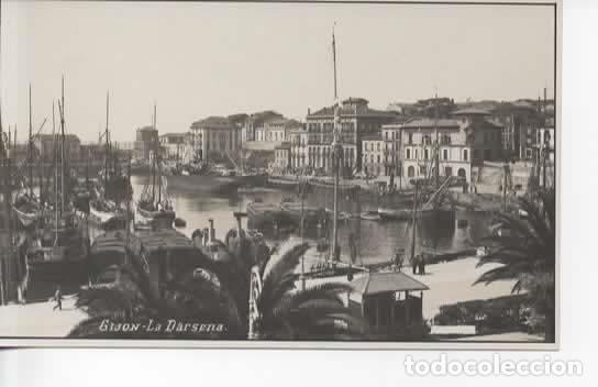 Postales: ASTURIAS GIJON SIN ESCRIBIR DARSENA