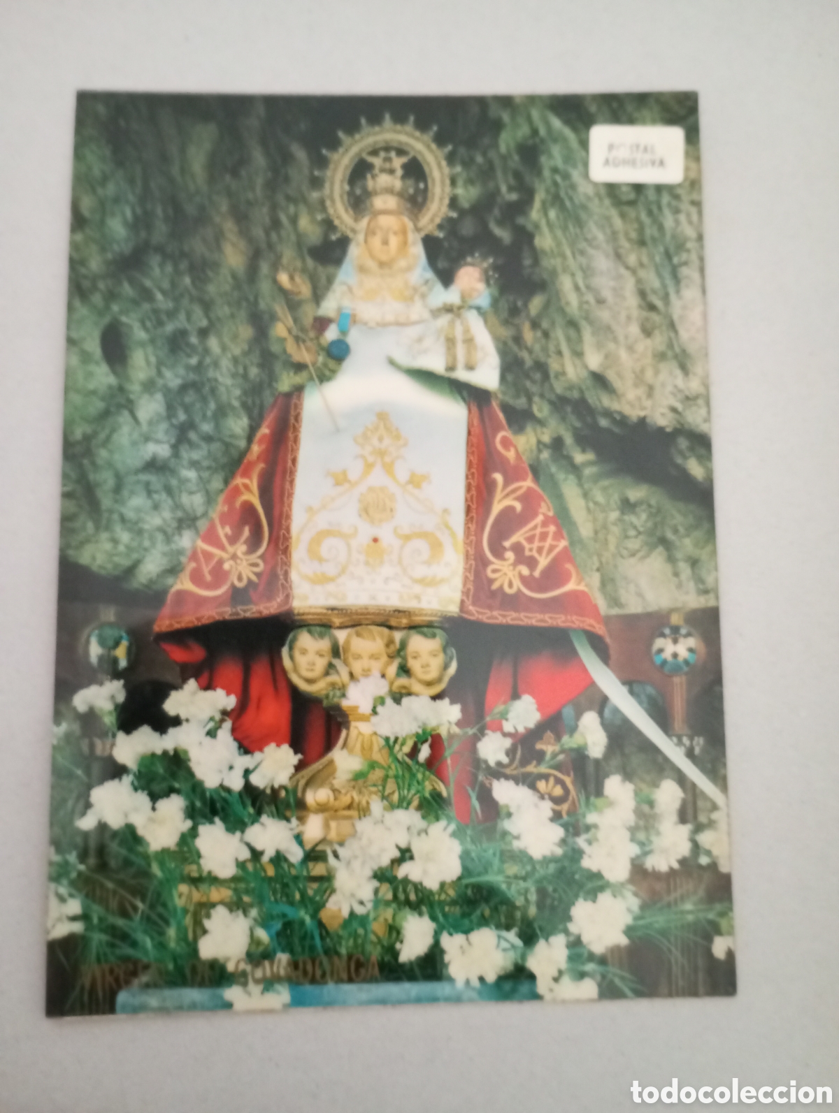 Postales: Postal adhesiva virgen de covadonga